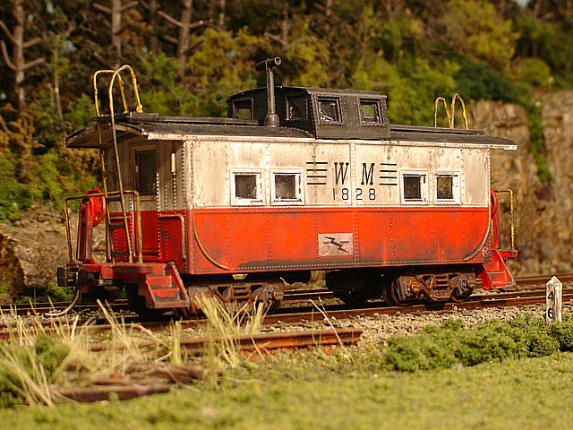 WM Caboose #1828 Angle View