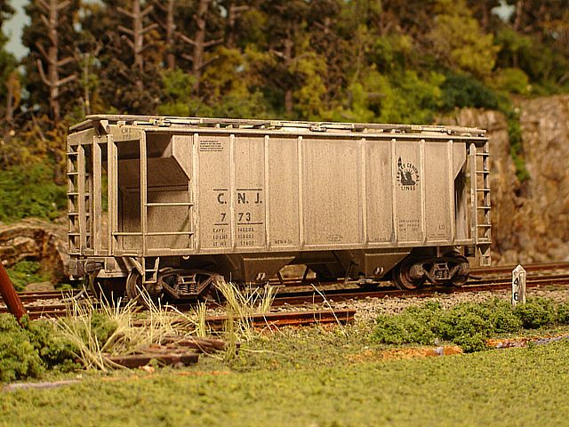 CNJ Covered Hopper #773 Angle View