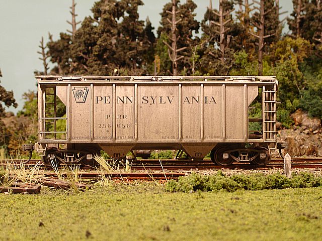 PRR Covered Hopper #258058 Angle View