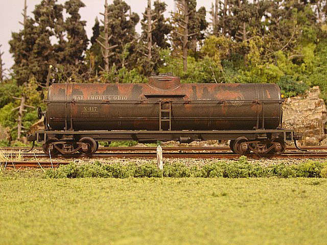 B&O MOW Tank Car #X417 Side View