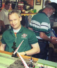 Host Don Thieman at his layout. 