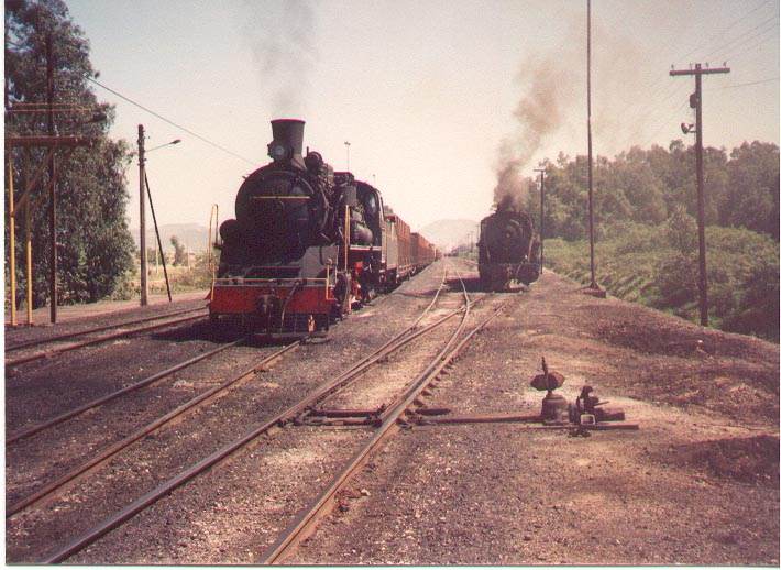 Locomotivas a vapor Donna Teresa Cristina Railway em Tubarac, Brasil