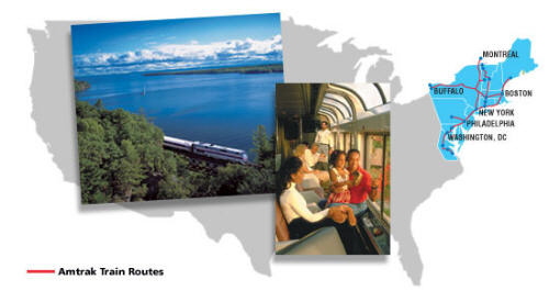 Amtrak northeastern route map