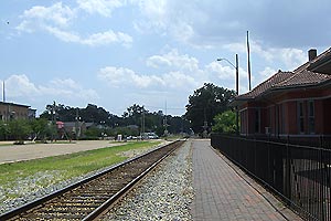 Brookhaven, MS, USA Bahnhof - warten auf dem Amtrak nach New