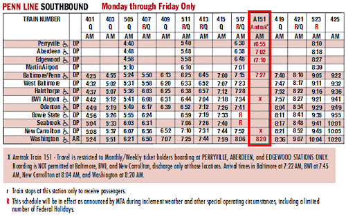 Marc Penn Line Schedule 2022 Marc/Amtrak - Edgewood, Md