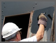 (c)2013 smph50 - Bob M. puts black urethane on the back side of one of the 