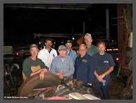 (c)2006 Robert Snyder - The reassembly crew June 10th and 11th, 2006. L-R, Scott H, Pat C, Jim L, Al O, Rick H, Dave F, Mike F. and Bob S. on camera. (10K) - CLICK to Enlarge (100K)