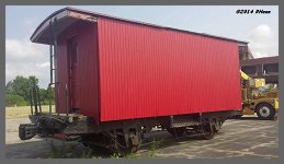(c)2014 RHenn - BR&P Red now covers the entire caboose. (10K) - CLICK to Enlarge (150K)