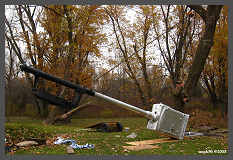 Using a 1 Ton Chain Fall I began the lift! (c)2008 smph50 (10K) - CLICK to Enlarge (90K)