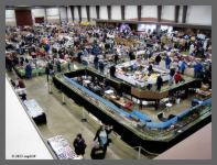 The large NOME HO Layout can be seen from the balcony of the Events Center. &copy;2013 smph50 - Click to Enlarge (10K)-(100K)