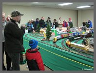 The WNY Garden Railway Society always has a large crowd in their room. &copy;2013 smph50 - Click to Enlarge (10K)-(100K)