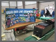 The Niagara Frontier Live Steamers brought a new Sign and some new equipment. ©2014 smph50 - Click to Enlarge (10K)-(100K)