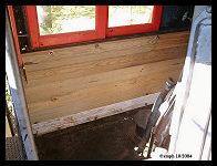 Fireman's side wainscott finished. &copy;smph10/04 - Click to ENLARGE (11K)-(60K)