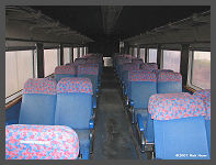 (c)2006 Rick Henn - NYC Heritage Coach #2932 interior. (10K) - CLICK to Enlarge (70K)