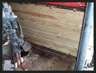 New Wood Wainscott in cab engineers side - Click to ENLARGE (11K)-(55K)